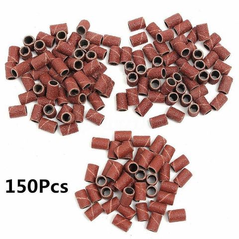 80#120#180# sanding belt sleeve cuffs electric polishing sandpaper ring sand nail art drill file salon skill tool  150pcs ► Photo 1/5