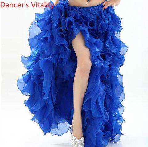 HOT SALE! senior yarn belly dance dress costumes sexy women latin shasha dance stage skirt for ladies belly dance Split skirts ► Photo 1/5