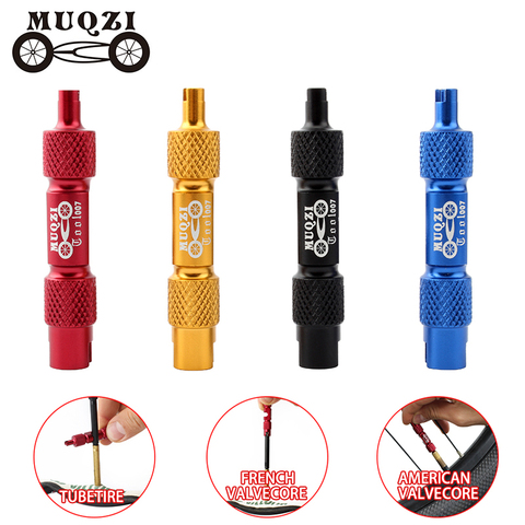 MUQZI Bicycle Double-head Tire Valve Disassembly Removal Tool MTB Road Bike Multifunction  Valve Core Disassembly Wrench ► Photo 1/6