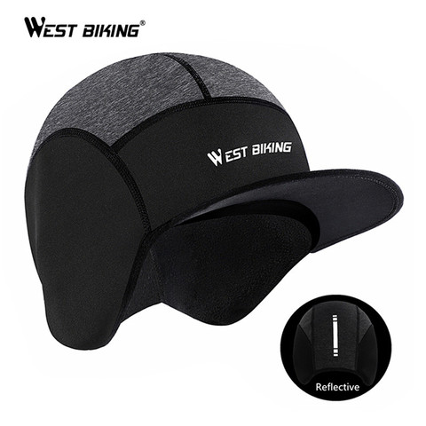 Winter Cycling Caps Reflective Ear Protection Men's Bicycle Snowboard Ski Warmer Caps Riding Running Windproof MTB Bike Hats 53G ► Photo 1/6