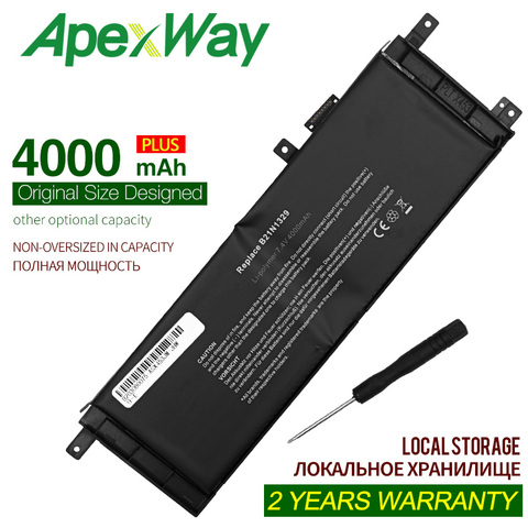 ApexWay 7.4V 4000mAh B21N1329 battery Asus D553M F453 F453MA F553M P553 P553MA X453 X453MA X553 X553M X553B X553MA X503M X403M ► Photo 1/6