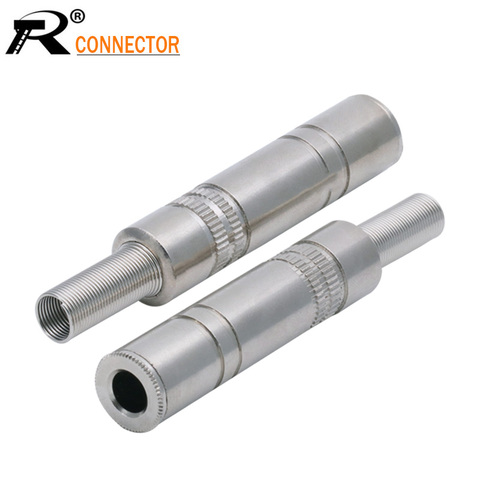 1pc 6.35mm Female Jack Socket Soldering Wire Connector Metal Material Microphone MIC mono Plug 6.3MM Audio Connector ► Photo 1/6