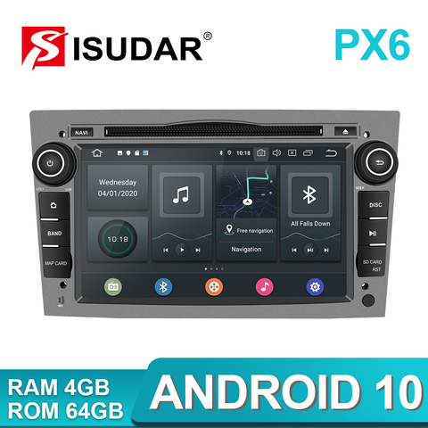 Isudar PX6 2 Din Android 10 Car Multimedia Player GPS DVD For OPEL/ASTRA/Zafira/Combo/Corsa/Antara/Vivaro Auto Radio FM DSP DVR ► Photo 1/5
