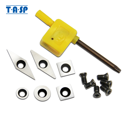 TASP Carbide Cutter Inserts Set Woodturning Tools Replacement Cutter Hollowers Finishers Wood Lathe Turning Tools ► Photo 1/6