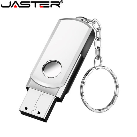 JASTER USB Flash Drive 2.0 Metal Key Chain Usb Pendrive High Speed Micro USB Stick Over 10pcs Free Custom Logo  External storage ► Photo 1/5