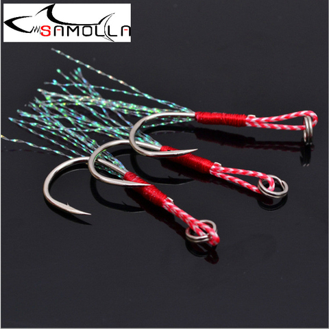 5pcs/lot Jig Head Fishing Hook Jigs Assist Hook Barbed Jig Hooks High Carbon Steel Slow Jigging Anzuelos De Pesca Mar Anzuelos ► Photo 1/6