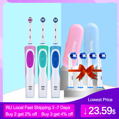 Oral B D12 Series Vitality Electric Toothbrush Soft Bristle Repalcement Brush Head with Travle Box Rechargeable IPX7 Waterproof  ► Photo 1/6