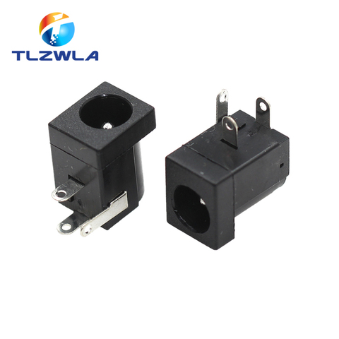 10pcs 5.5x2.1mm DC-005 Black DC Power Jack Socket DC Connectors Supply Barrel-Type Right Angle PCB Mount Terminal ► Photo 1/5