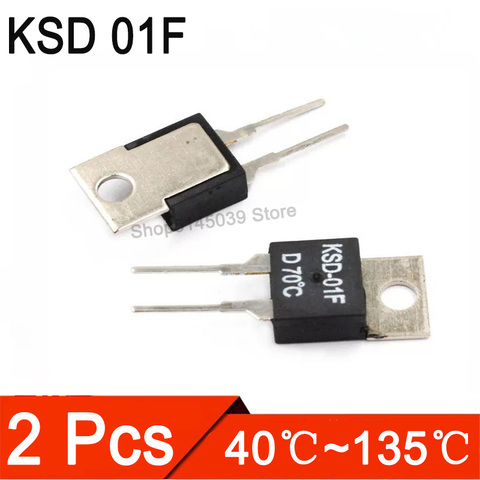 2Pcs KSD 01F 40-135 DegC NC Normally Closed NO Normally Open 1.5A Thermal Switch Temperature Sensor Thermostat KSD-01F JUC-31F ► Photo 1/4