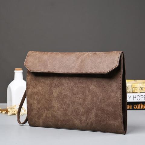 Casual business document bag, shoulder diagonal bag, retro men's clutch bag, hand bag, envelope bag ► Photo 1/1