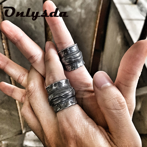 Stainless Steel Viking Simple Ring vintage Hammer retro punk Classic Ring Male finger Love Jewelry for man Gift Dropshipping ► Photo 1/6