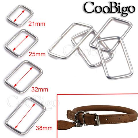 10pcs Pack Rectangle Ring Nonwelded Nickel Plated Loops For Dog Belt Backpack #FLQ108 ► Photo 1/6