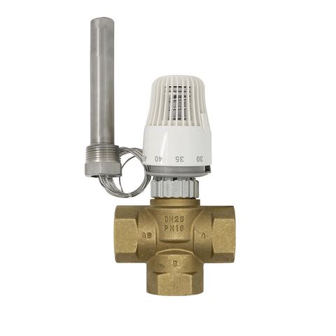 30-70 degree control Floor heating system thermostatic radiator valve M30*1.5 Three way valve Thermowell  DN25 ► Photo 1/2
