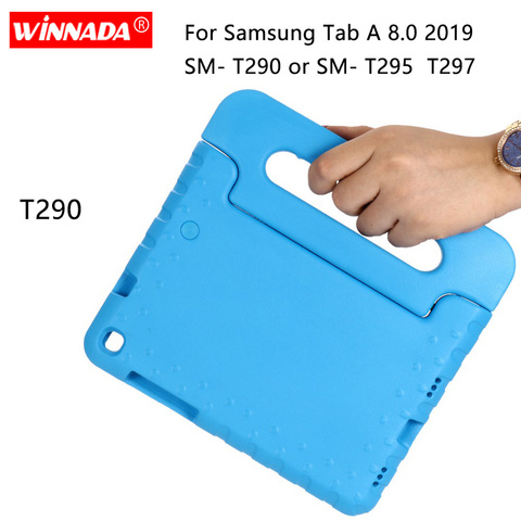 Case for Samsung galaxy Tab A 8.0 2022 SM T290 T295 T297 hand-held Shock Proof EVA full body cover Handle stand case for kids ► Photo 1/6