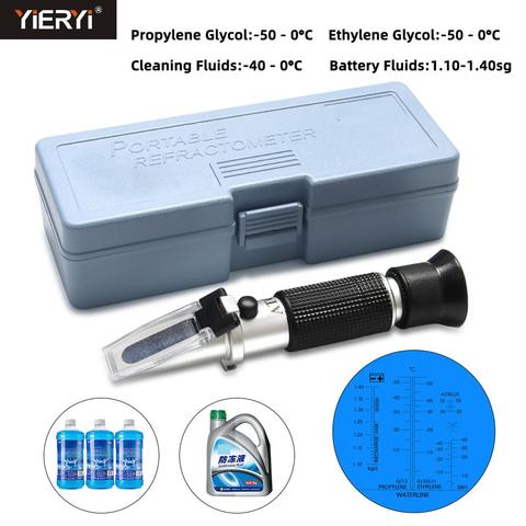 Handheld Tester Tool 4 in 1 Refractometer W ATC Battery with Case for Engine Oil Glycol Antifreeze Freezing Point Car ► Photo 1/6