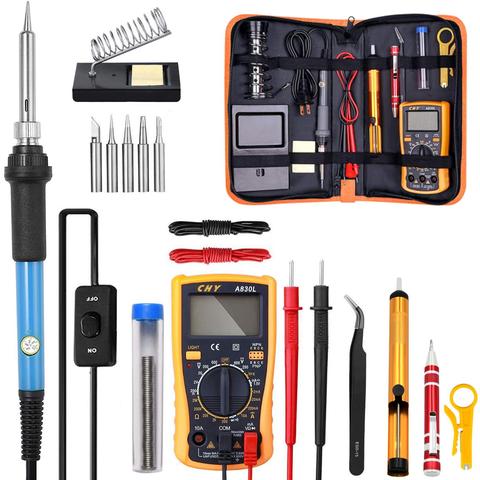 Adjustable Temperature Electric Soldering Iron kit 220V 110V 60W Welding Solder Rework Station Heat Pencil Repair Tools ► Photo 1/6