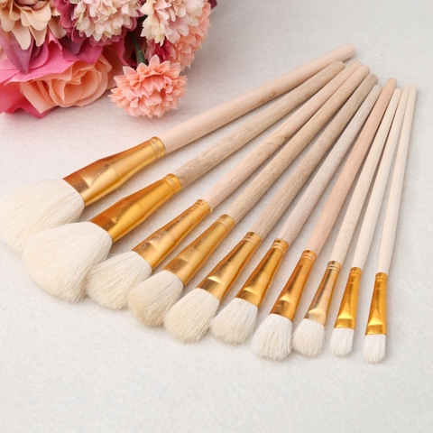 10Pcs Brushes Set for Art Painting Oil Acrylic Watercolor Drawing Craft DIY Kid ► Photo 1/6