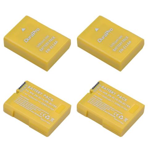 4 x 1350mAH EN-EL14a EN-EL14 EL14 Camrea Battery Replacement for Nikon D5600,D5500,D5300,D5200,D5100,D3200,D3300,P7800,P7700 ► Photo 1/6