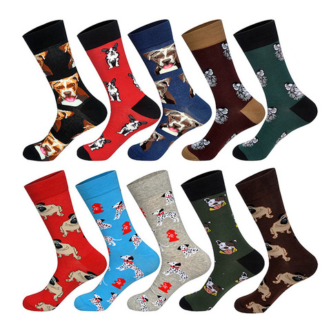 Men's Animals Dogs Socks Man's Dress Cotton Socks Funny Socks Casual Cotton Sport Socks Hot Sale Men's Socks ► Photo 1/6
