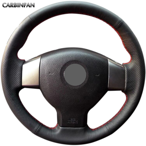 Black Artificial Leather Car Steering Wheel Cover for Nissan Old Tiida Livina Sylphy Note ► Photo 1/6