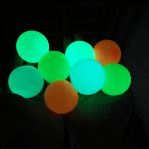 8pcs Luminous Sticky Wall Ball Toys Sticky Wall Ball Suction Wall Luminous Toy Ball Children Adult Decompression Wall Ball Toy ► Photo 1/6