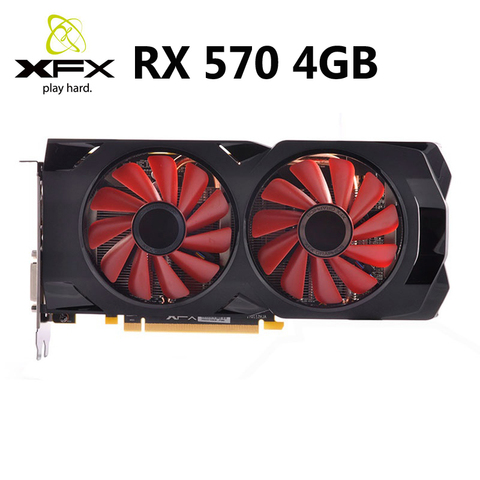 XFX RX 570 4GB Graphics Cards 256Bit GDDR5 Video Card For AMD RX 500 Series VGA RX570-4GB RX 570 4G HDMI DVI DirectX12 Used ► Photo 1/6