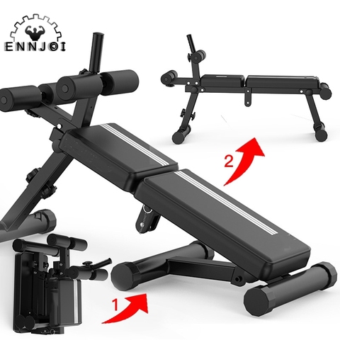 Multifunctional Home Bench Press Weightlifting Stool New Supine Board Folding Abdominal Muscle Board Chair Weight Bench ► Photo 1/6