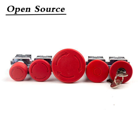 22mm Emergency Stop Red Mushroom Push Button Switch XB2-BS442 BS542 BS642 BT42 BS142 Self-locking/Latching 600V 10A ► Photo 1/6