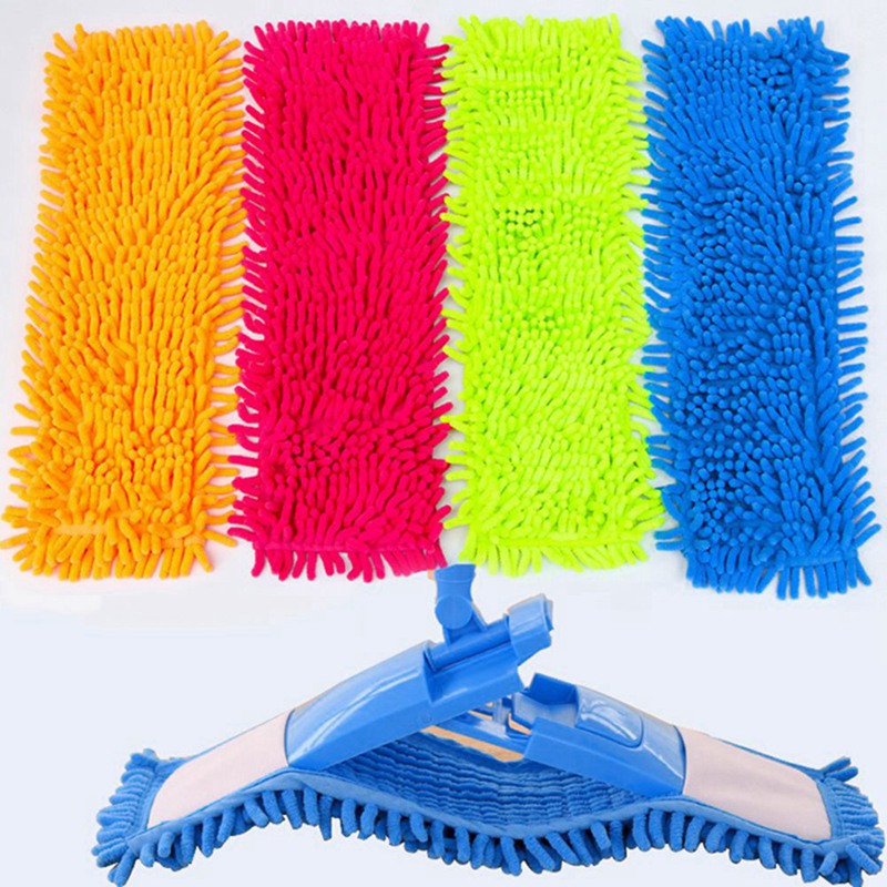 Flat Mop Replacement Cloth Floor Cleaner Microfiber Mop Head Dust Cleaning Pad 