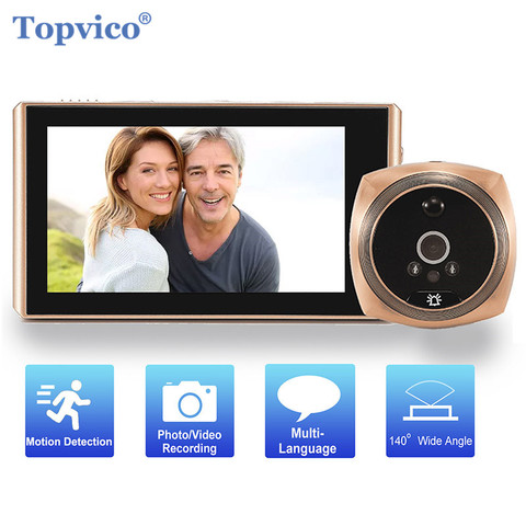 Topvico Door Viewer Video Peephole Camera Motion Detection 4.3