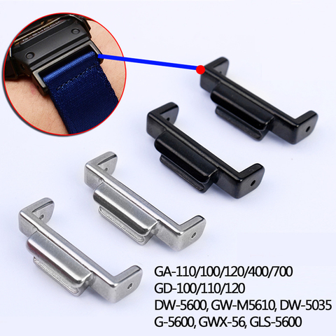 16mm Stainless Steel Adapter for Casio G-Shock GA-110/100/120 GD-100/110/120 DW-5600 5610 GW-M5610 Refit Connector Accessories ► Photo 1/6