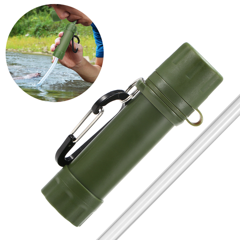 Outdoor Water Filter Straw Water Filtration System Water Purifier for Emergency Preparedness Camping Traveling Backpacking ► Photo 1/6
