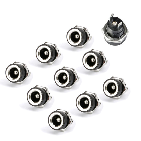 10/5/2pcs 5.5 x 2.1mm DC Power Jack Socket Supply Female Panel Mount Connector Plug Adapter 2 Terminal Type 5.5x2.1 DC Connector ► Photo 1/4