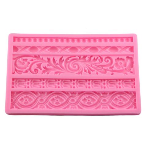 Baroque Scroll Relief Cake Border Food Grade Silicone Mold Frame Fondant Cake Decorating Tools Candy Chocolate Gumpaste Mould ► Photo 1/6