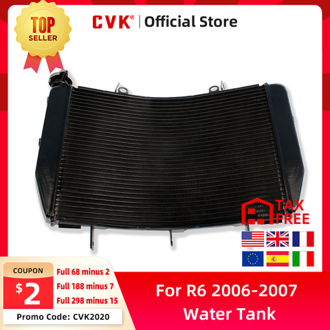 CVK Motorcycle Aluminium Radiator Cooler Cooling Water Tank for Yamaha YZFR6 R6 2006 2007 YZF YZF-R6 06 07 YZF600 Accessories ► Photo 1/6