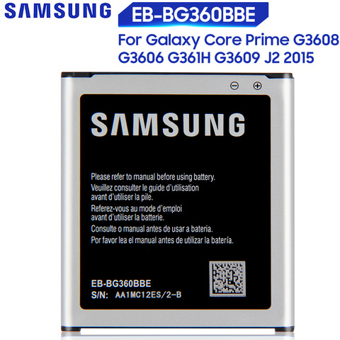 Original  Samsung Battery For Galaxy CORE Prime G3606 G3608 G3609 J2 2015 Genuine EB-BG360BBE EB-BG360CBE /CBU/CBZ EB-BG360CBC ► Photo 1/6