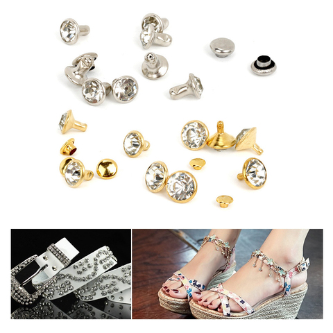 50 Set Crystals Rhinestones Finishing Rivets DIY Crafts Garment Bag Leather Decorative Studs for Glass Rebutting Nail Drill Bits ► Photo 1/6
