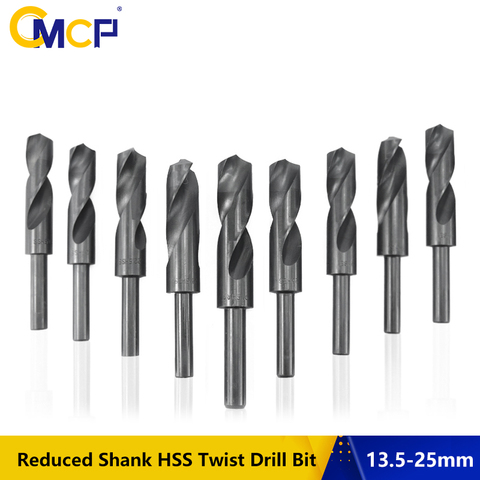 CMCP 1pc 13.5-25mm Reduced Shank HSS Twist Drill Bit For Wood/Metal Nitride Coated Gun Drill Bit Hole Cutter ► Photo 1/6