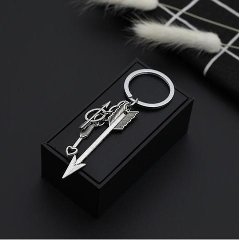 weapon keychain New versatile retro bow and arrow love bow and arrow geometric creative key chain small gift accessories ► Photo 1/3
