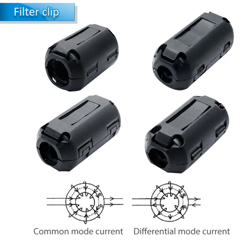 Multi Size Interference Filter Ferrite Core Cord Ring Choke Bead RFI EMI Noise Suppressor Core Filters Removable for Audio Cable ► Photo 1/5