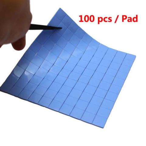 200 Pcs Blue 10mm*10mm*0.5mm GPU CPU Heatsink Cooling Conductive Silicone Pad Thermal Pad ► Photo 1/6