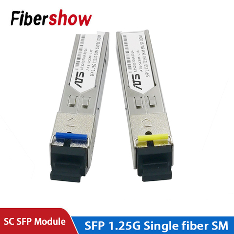 SFP Module SC connector 1.25G SC BiDi 1310nm/1550nm WDM switch SFP Transceiver module with Switch with DDM Function ► Photo 1/6