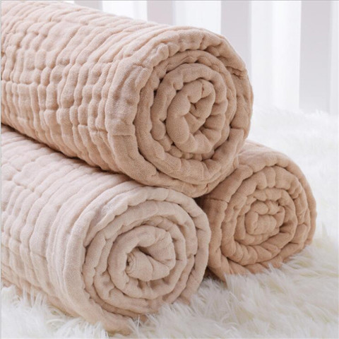 6 Layers Bamboo Cotton Baby Receiving Blanket Infant Kids Swaddle Wrap Blanket Sleeping Warm Quilt Bed Cover Muslin Baby Blanket ► Photo 1/6