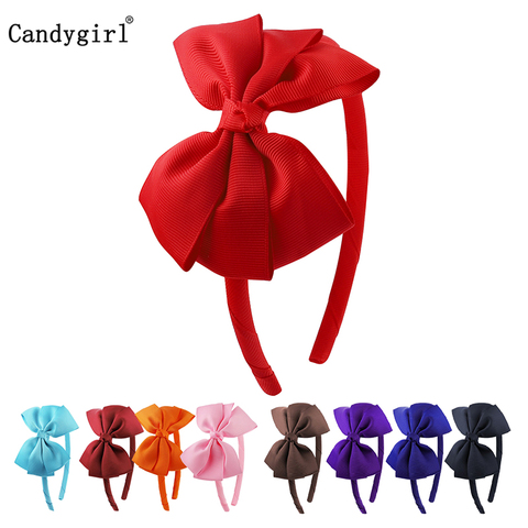 Fashion Ribbon Red Heagband For Girls Kids Knot Headwears  Wide Big Bow Hair Band Hair Accessories ► Photo 1/6