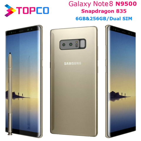 Samsung Galaxy Note8 Note 8 N9500 256GB Dual SIM Unlocked 4G LTE Android Phone Snapdragon 835 Octa Core 6.3