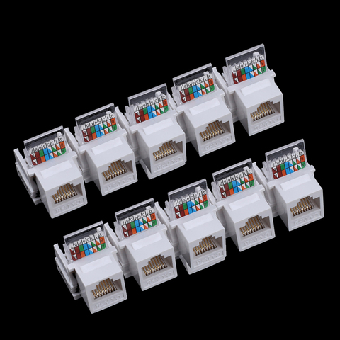 5/10pcsTool-free CAT5E CAT6 UTP network module RJ45 connector Information socket Computer Outlet cable adapter Keystone  ► Photo 1/6