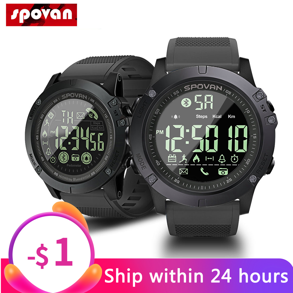 spovan Smart Watch Men Professional 5ATM Waterproof Bluetooth Call