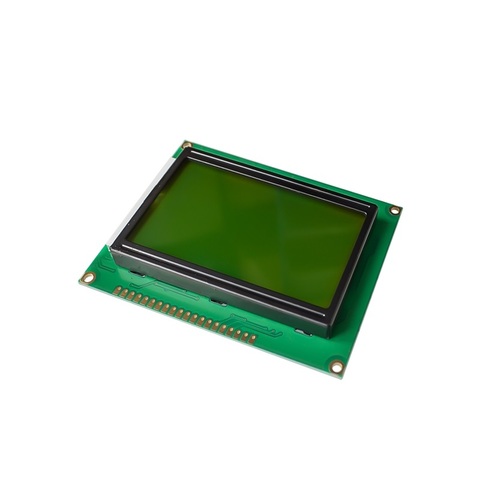 Serial port yellow green screen LCD12864 display screen with backlight 12864-5V ST7920 ► Photo 1/3