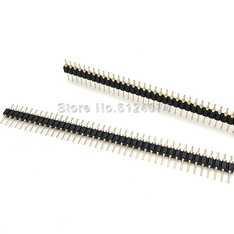 5pcs/lot 2.54 single row pin header 1*40pin spacing 2.54mm Circular hole pin Round hole pin header 1*40p gold-plated connector ► Photo 1/2