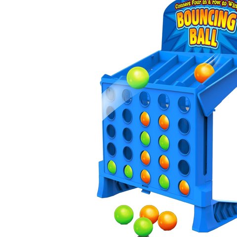 Bouncing Linking Shots Educational Toys Children'S Portable Jump Ball Four-Line Board Game Toy For Children ► Photo 1/6